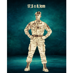 Żołnierz 17,5cm (komandos), sklejka 3mm